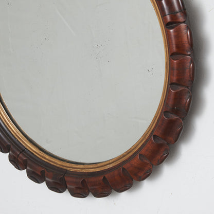 英国ヴィンテージ ローズウッド材 ウォールミラー