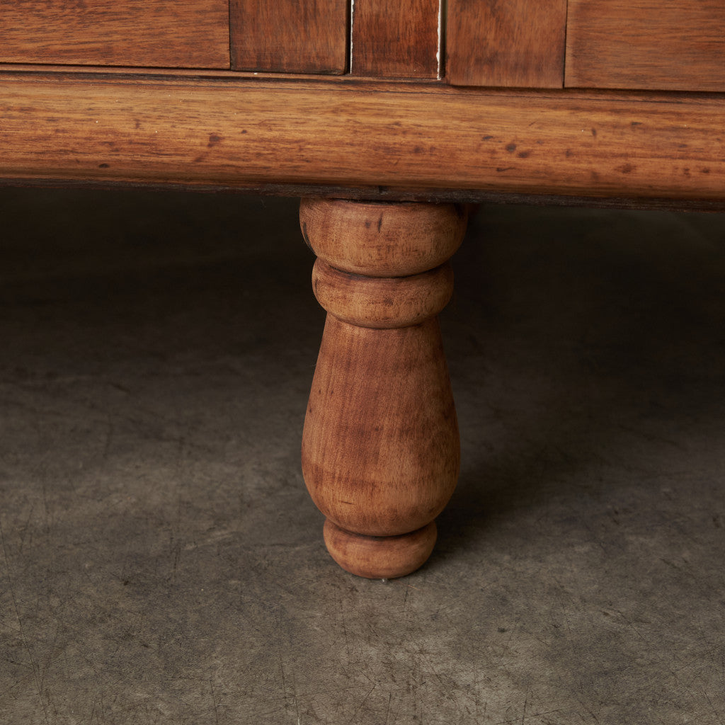 アンティーク ストリップド加工 ガラスキャビネット