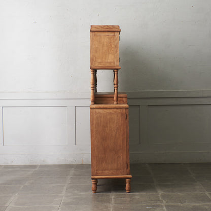 アンティーク ストリップド加工 ガラスキャビネット