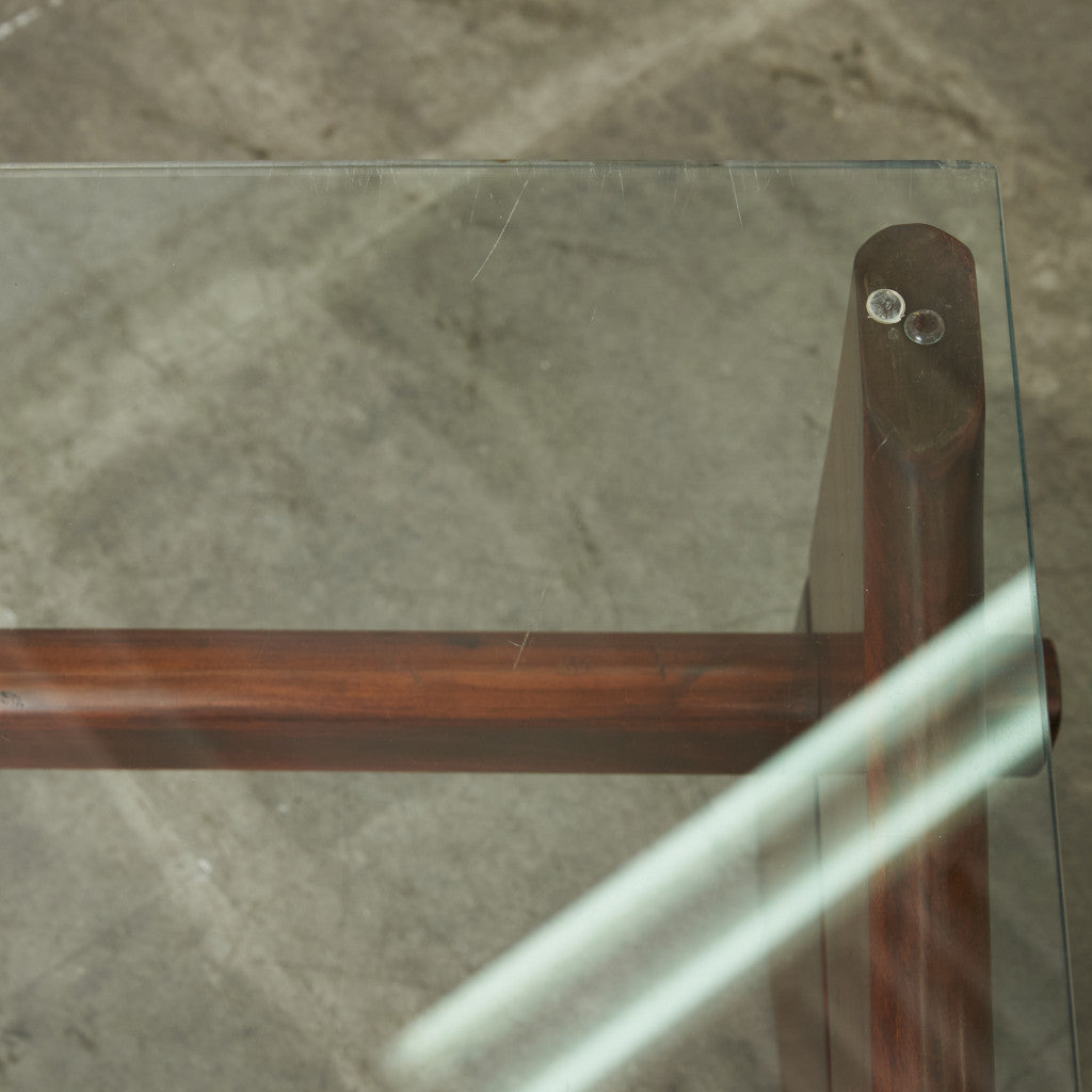 ヴィンテージ ガラストップ コーヒーテーブル