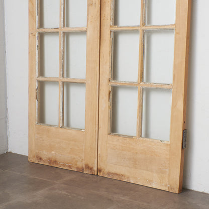 英国アンティーク 両開き ガラスドア