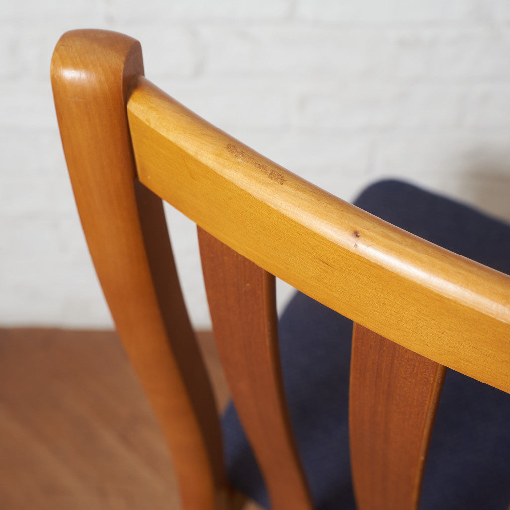 英国ヴィンテージ ダイニングチェア / 張替済