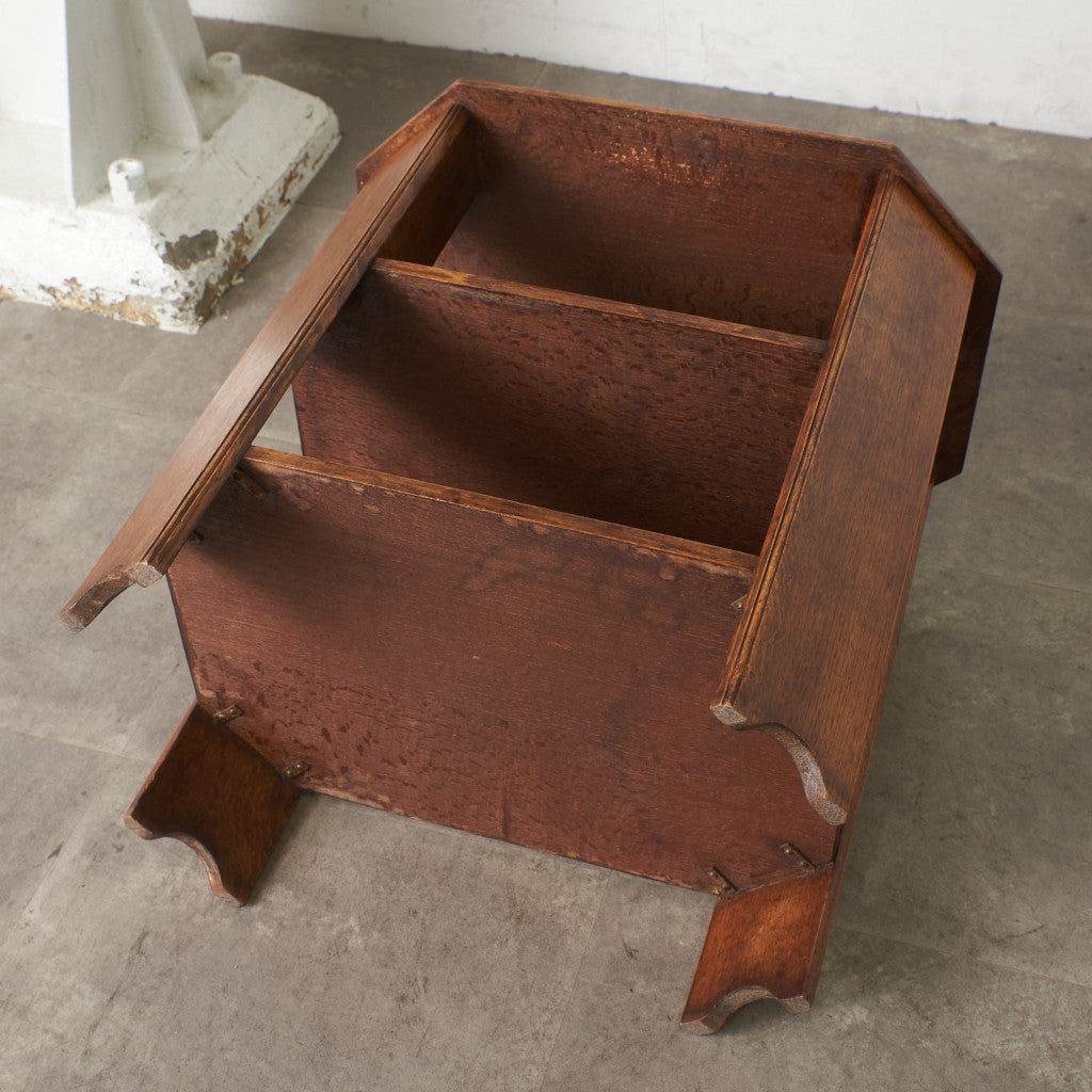 英国アンティーク アールデコ様式 オーク材サイドテーブル