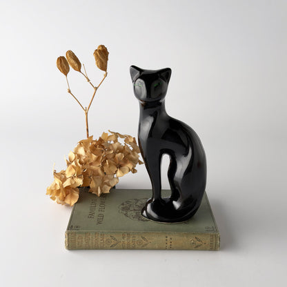 英国ヴィンテージ 黒猫のフィギュリン