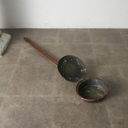 英国アンティーク 銅製 ベッドウォーミングパン