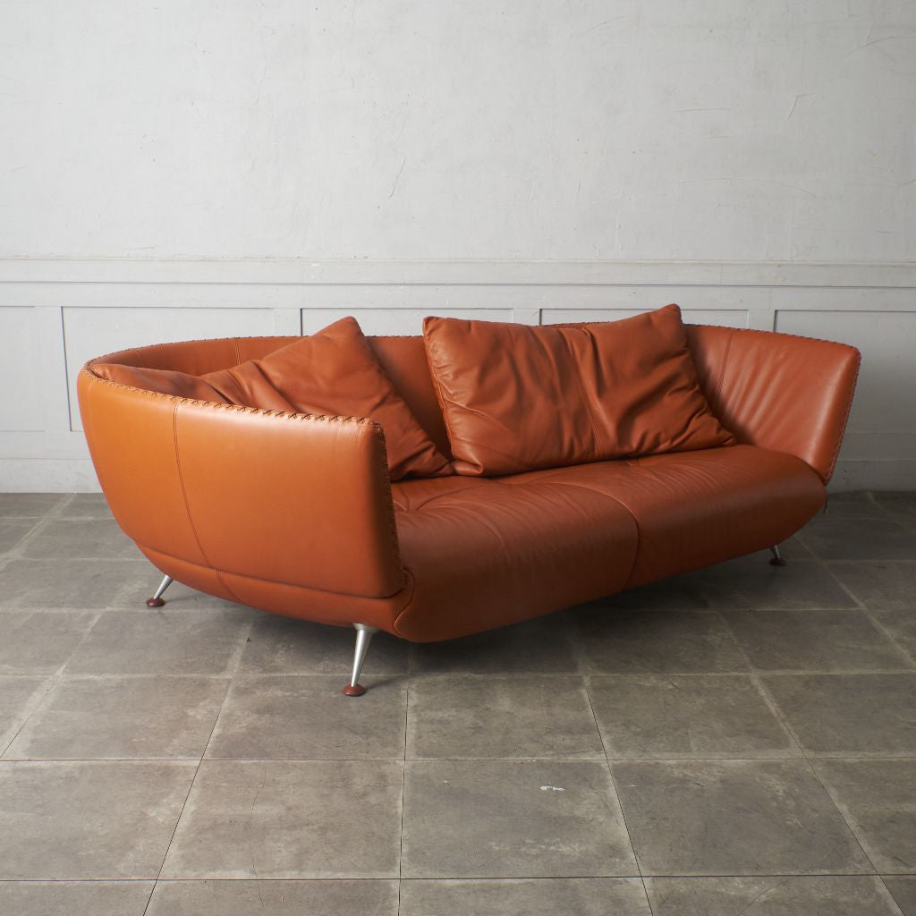 カウチソファ 総本革張り DS-102