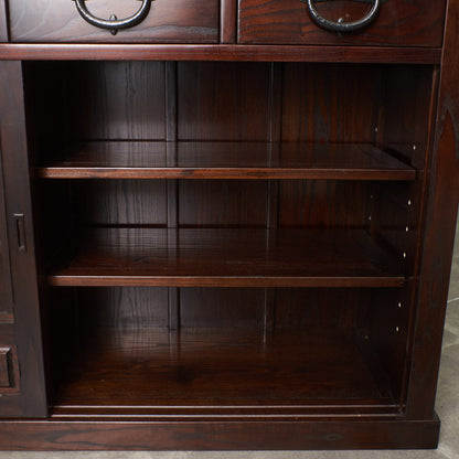 松尾博昭作 欅材 水屋箪笥