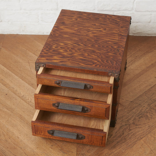 時代箪笥 3段 小引き出し