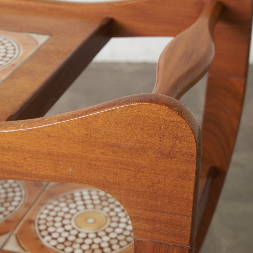 英国ヴィンテージ タイルトップ トロリー