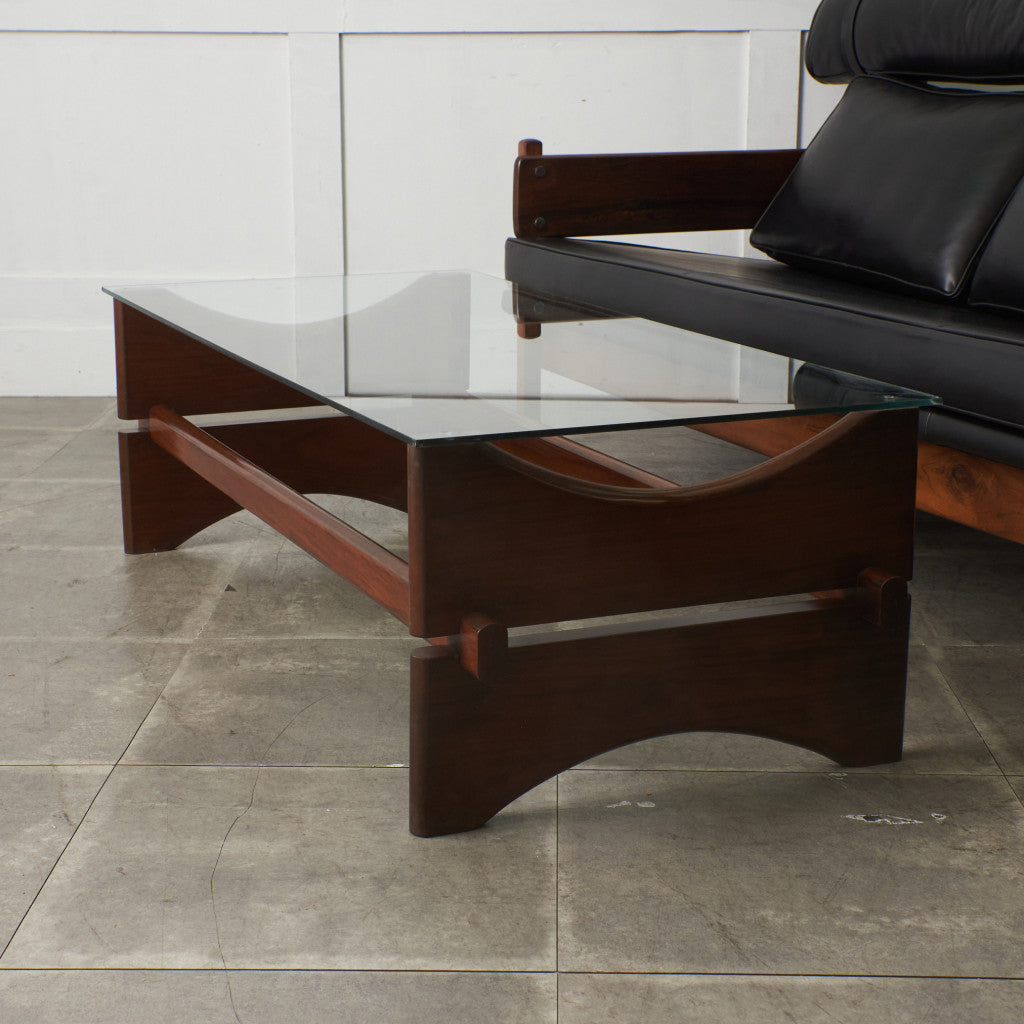 ヴィンテージ ガラストップ コーヒーテーブル