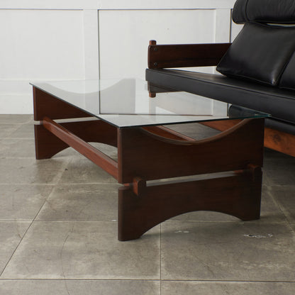 ヴィンテージ ガラストップ コーヒーテーブル