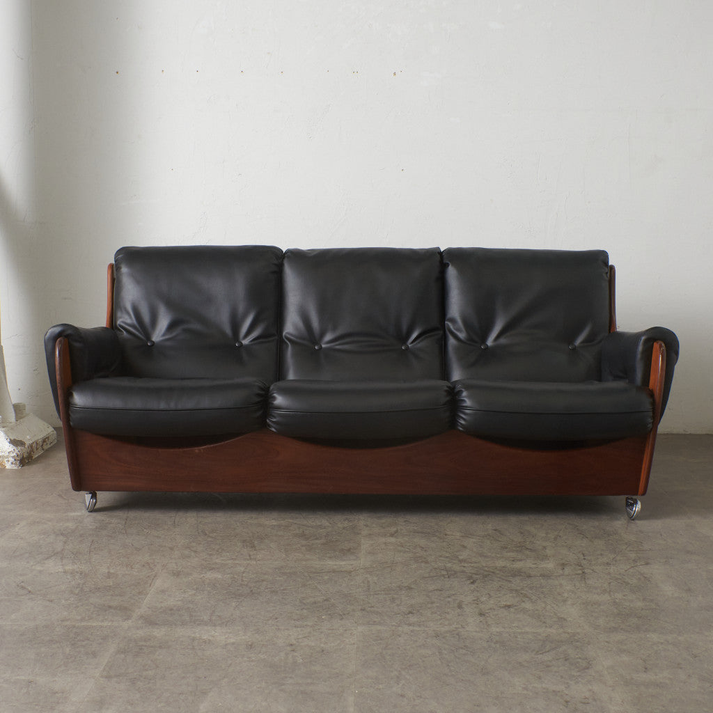 サドルシリーズ 3人掛けソファ / 張替済