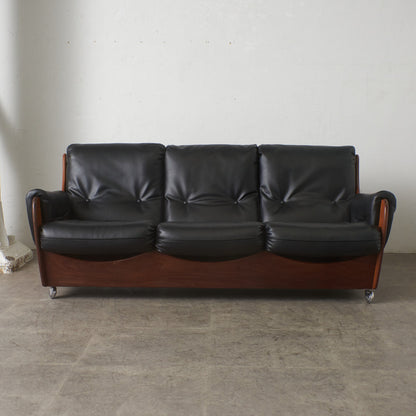 サドルシリーズ 3人掛けソファ / 張替済