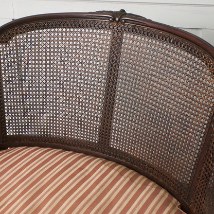 クラシック 籐張り 2人掛けチェア