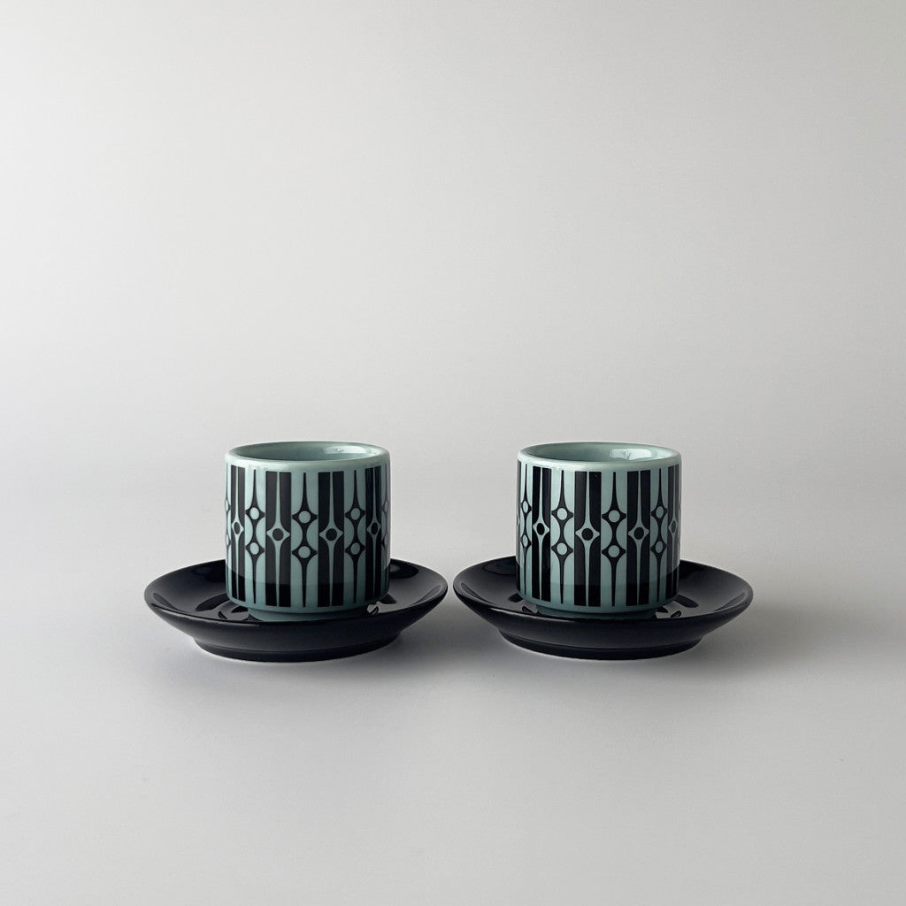 Hornsea エスプレッソカップ&ソーサー 2セット Geo