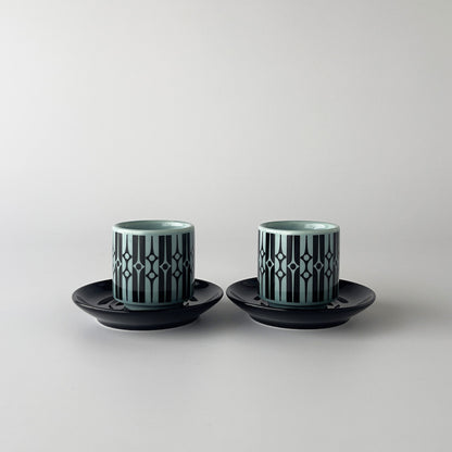 Hornsea エスプレッソカップ&ソーサー 2セット Geo