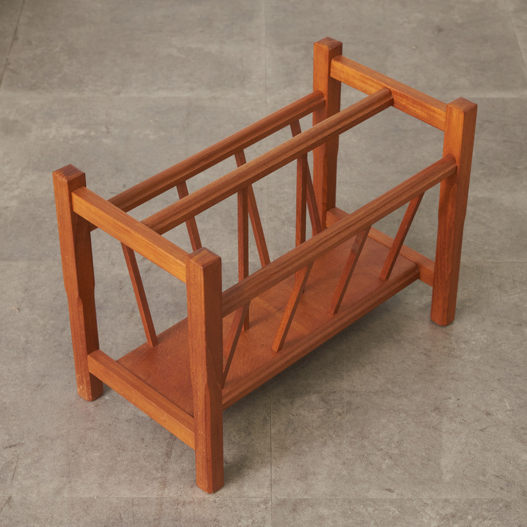 北欧ヴィンテージ チーク材 マガジンラック