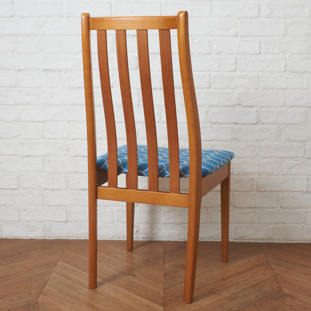 英国ヴィンテージ ダイニングチェア / 張替済