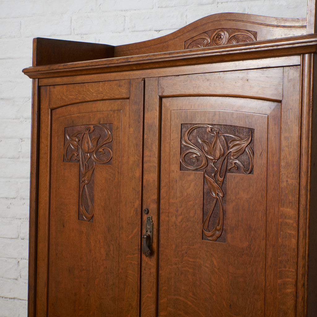 アールヌーヴォー様式 年代物 ブックケース