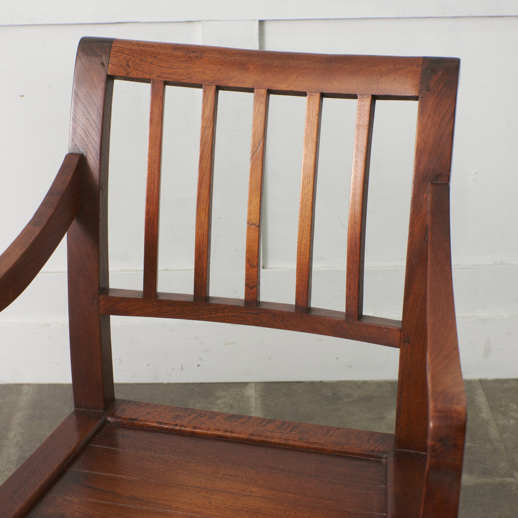 アジアンコロニアル チーク無垢材 アームチェア 2脚セット