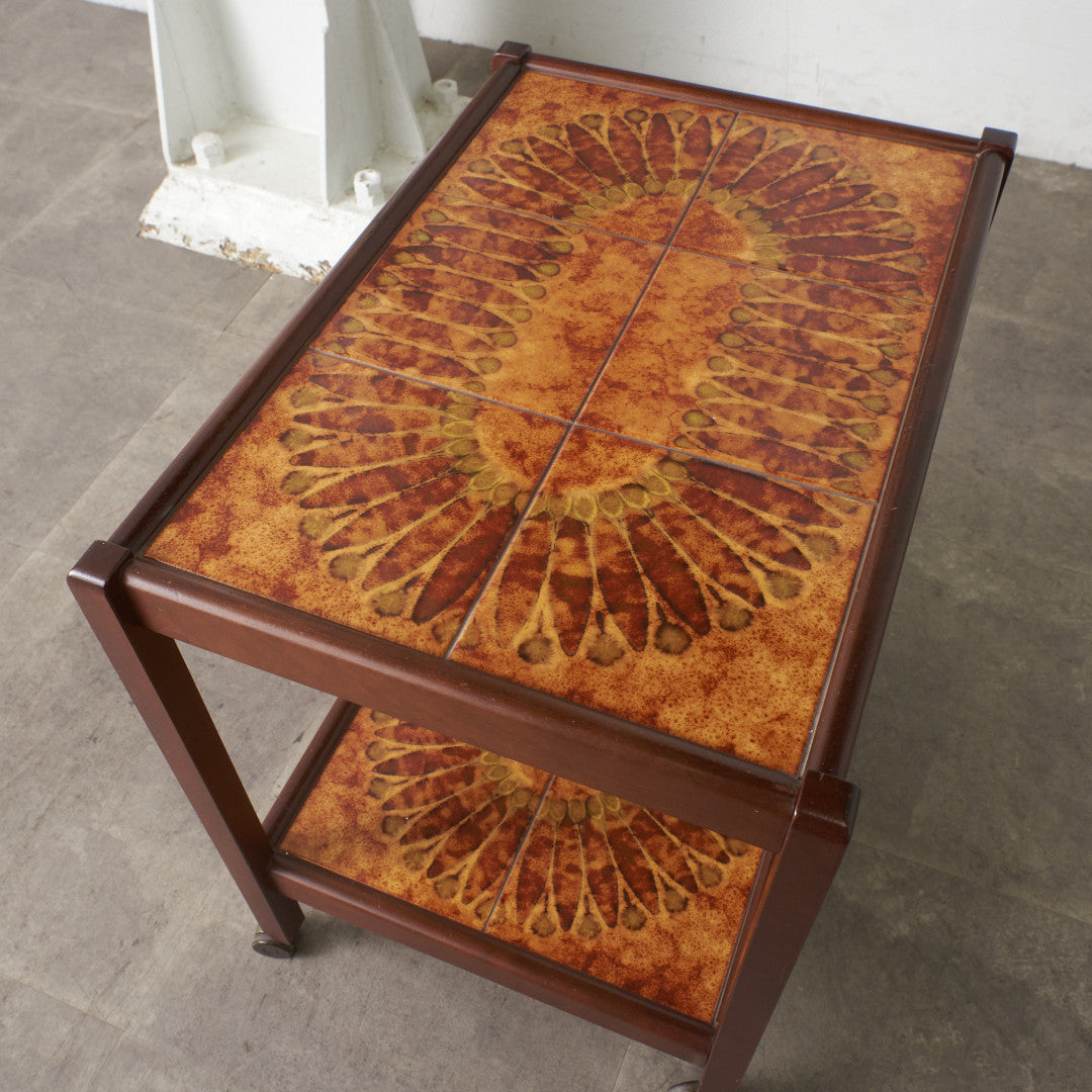 デンマーク ヴィンテージ タイルトップ トロリーワゴン