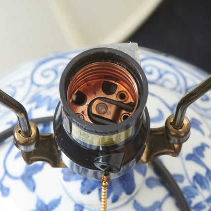 クラシック シノワズリースタイル 染付 テーブルランプ