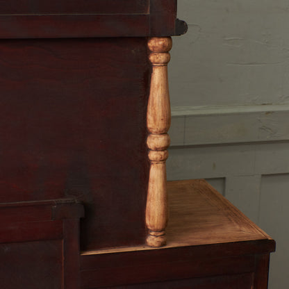 アンティーク ストリップド加工 ガラスキャビネット