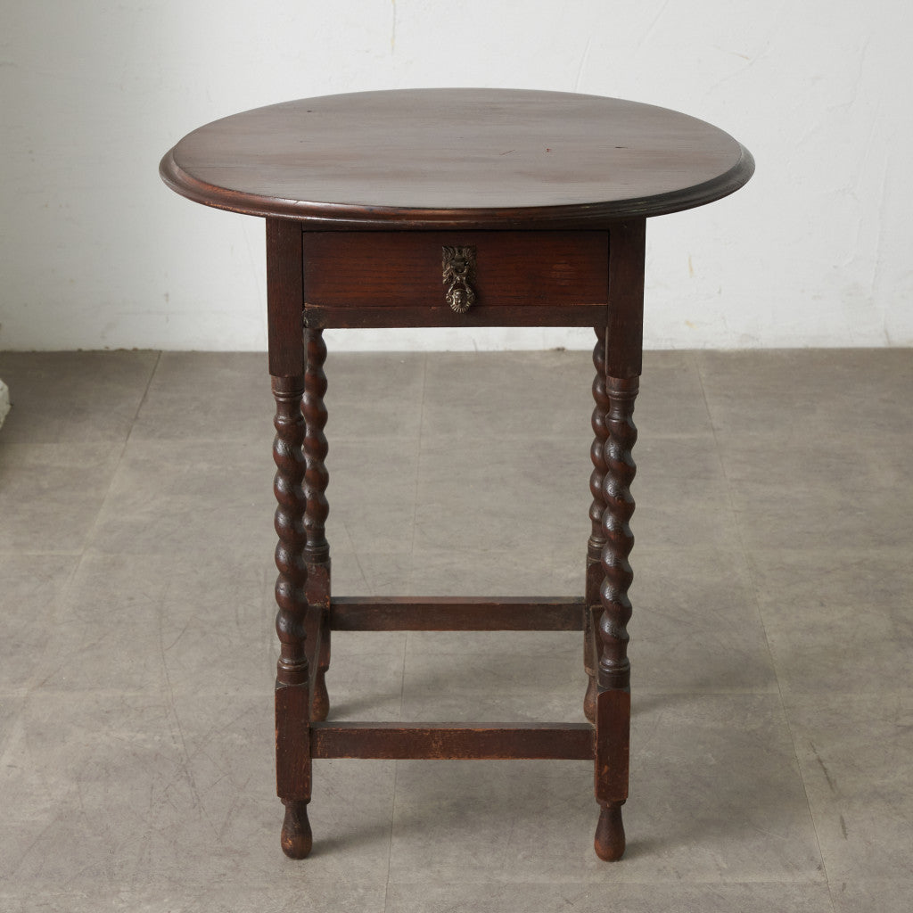 英国アンティーク バーリーシュガーツイスト サイドテーブル