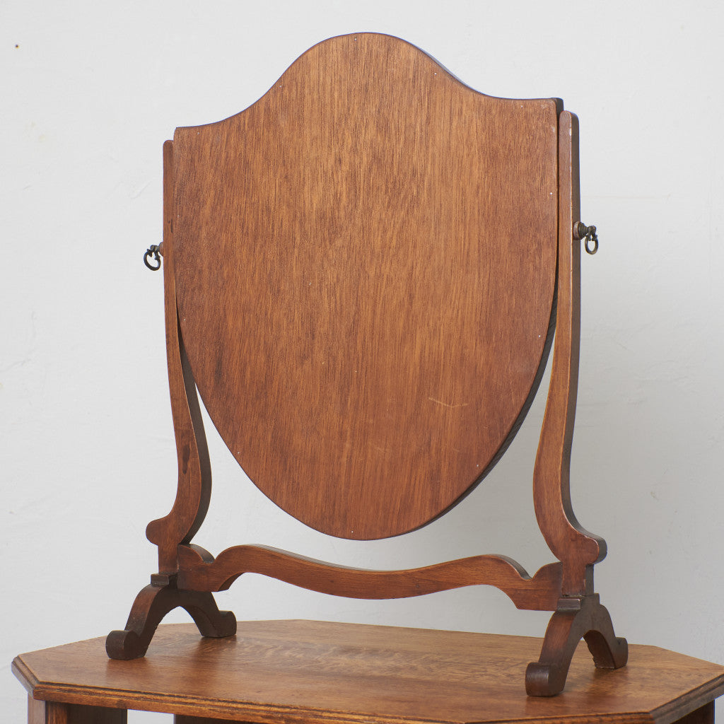 英国アンティーク マホガニー材 スタンドミラー