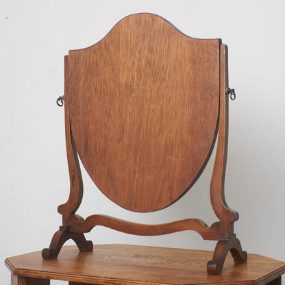 英国アンティーク マホガニー材 スタンドミラー