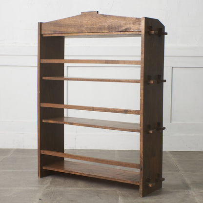 年代物 欅材 ブックケース