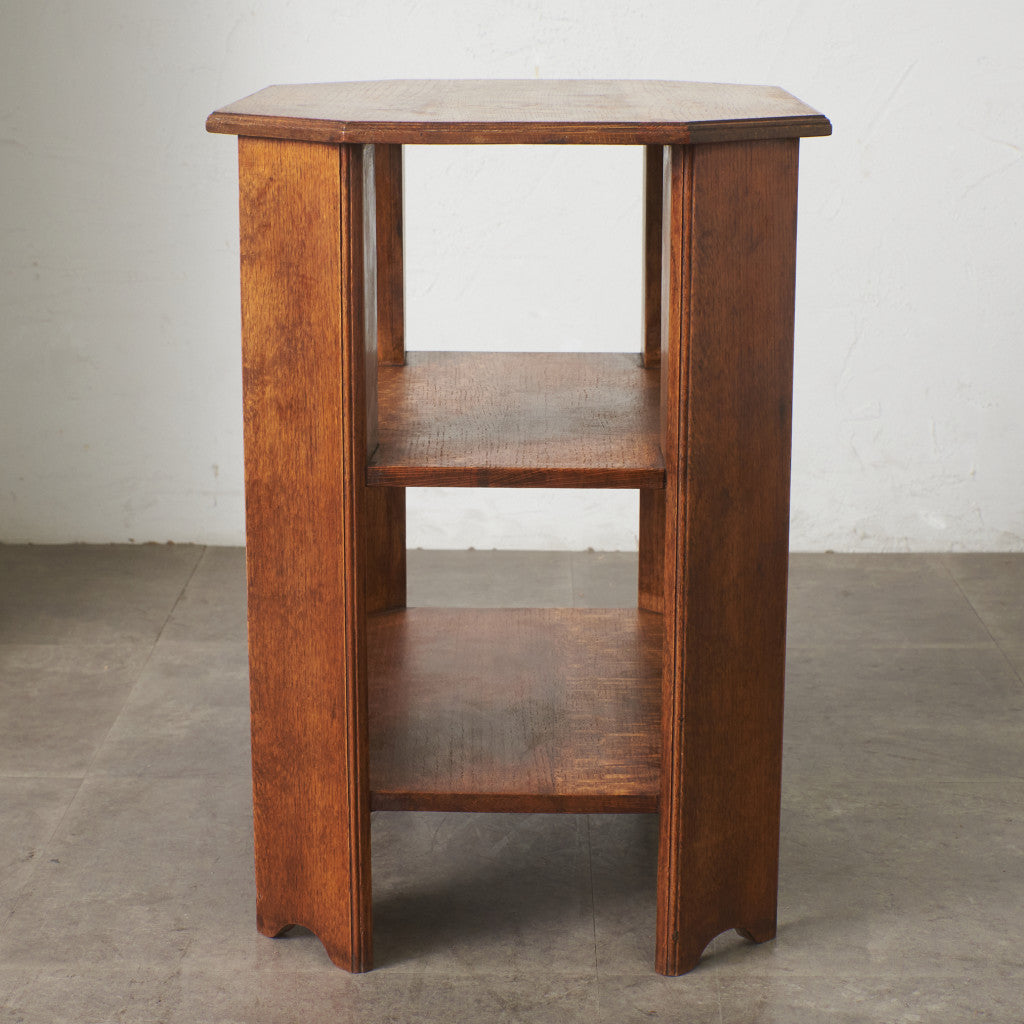 英国アンティーク アールデコ様式 オーク材サイドテーブル