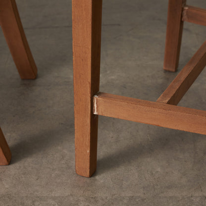 ストリップド加工 ダイニングチェア 4脚セット / 張替済