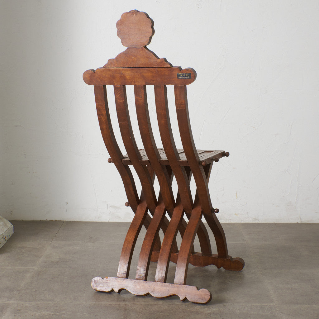 エジプトアンティーク 木象嵌 フォールディングチェア