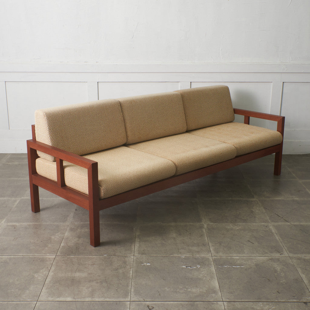 ヴィンテージ チーク材 3人掛けソファ