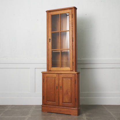 クラシック オーク材 コーナーキャビネット