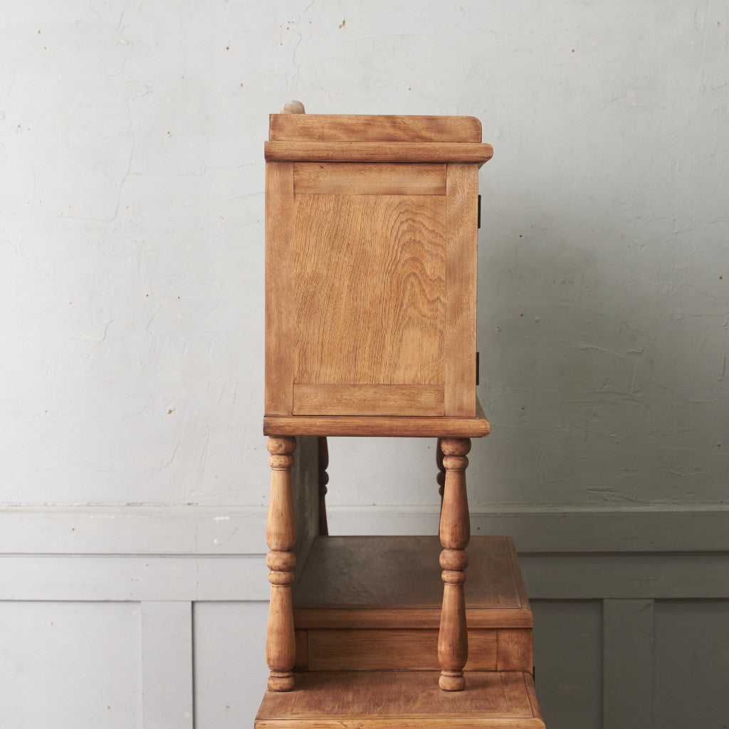 アンティーク ストリップド加工 ガラスキャビネット