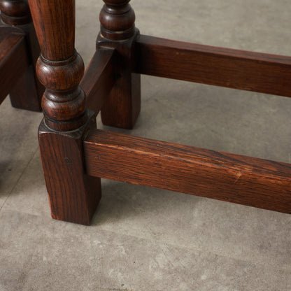 英国クラシック オーク材 ネストテーブル