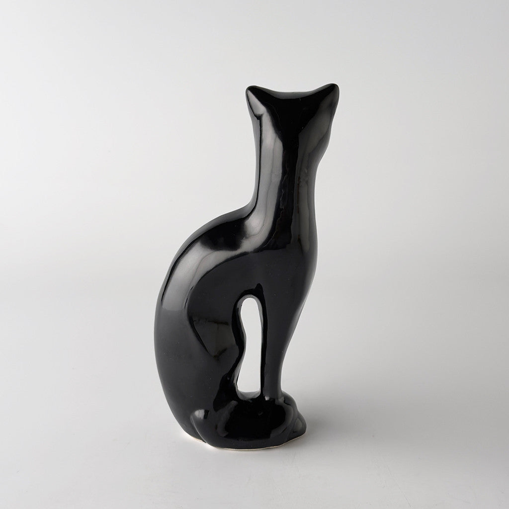 英国ヴィンテージ 黒猫のフィギュリン