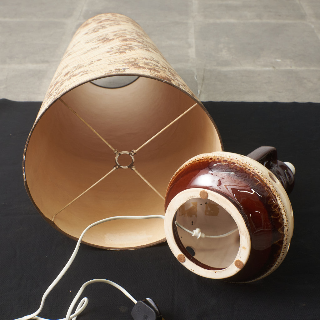 西ドイツヴィンテージ German Art Pottery テーブルランプ