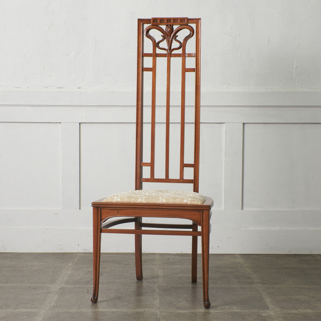 アールヌーボー ハイバックチェア / 張替済