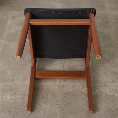 英国ヴィンテージ ラダーバック ダイニングチェア / 張替済