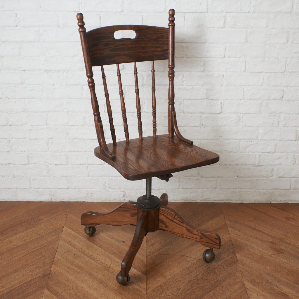 ヴィンテージ オーク無垢材 デスクチェア