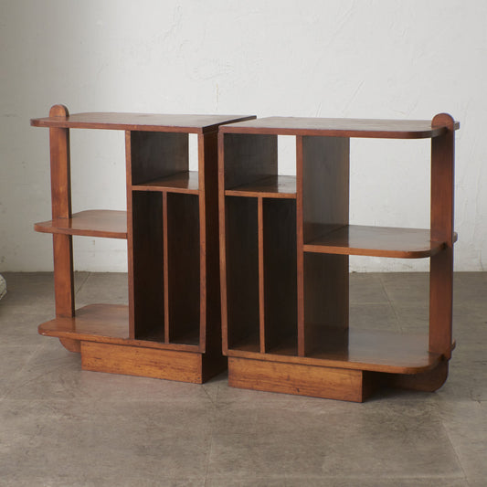 アンティーク アールデコ サイドキャビネット 2点セット