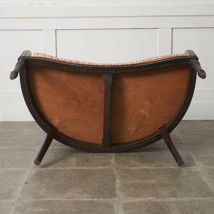 クラシック 籐張り 2人掛けチェア