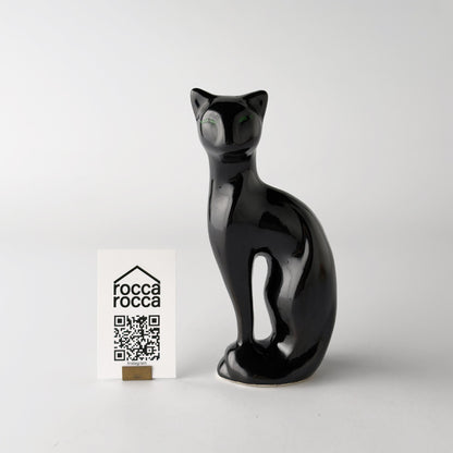 英国ヴィンテージ 黒猫のフィギュリン