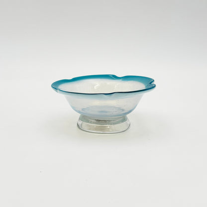 年代物 氷ガラス ボウル