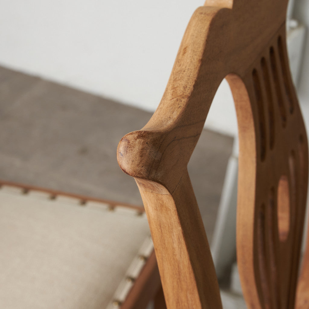 ストリップド加工 ダイニングチェア 4脚セット / 張替済