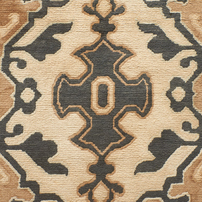 十字唐草 手織り 絨毯