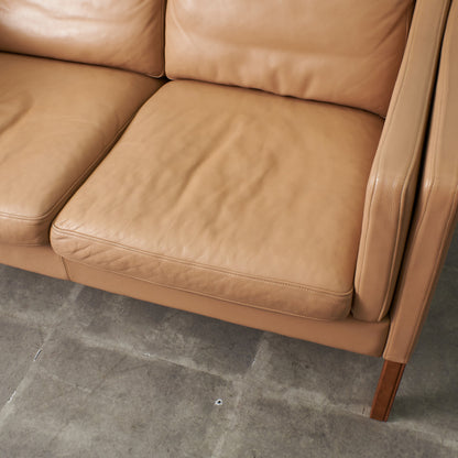 ETON 本革張り 2人掛けソファ